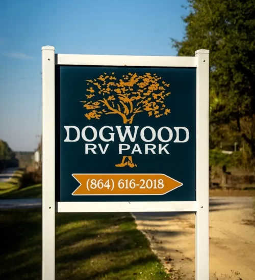 Dogwood RV Park entrance sign